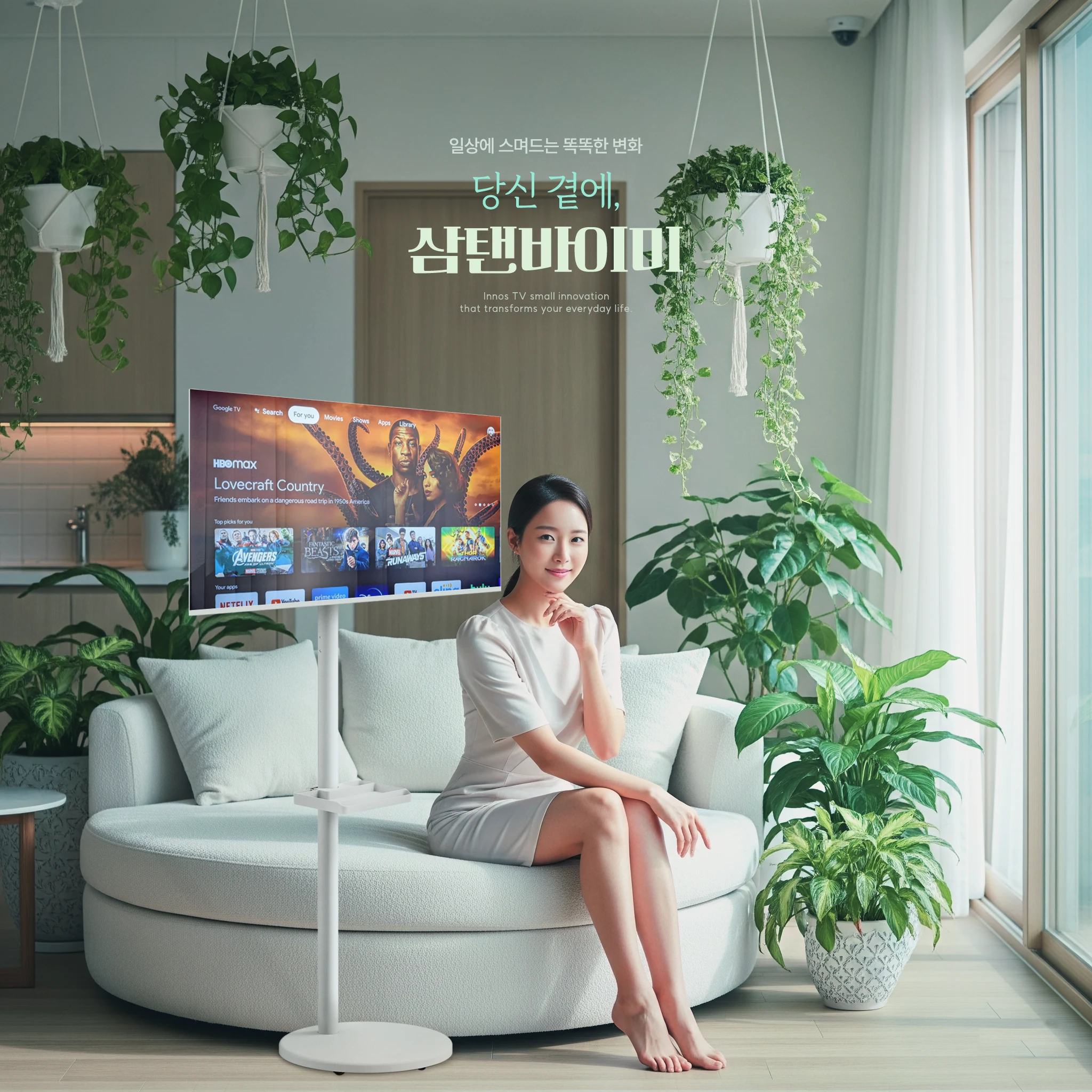 이노스 61cm(24인치) 스마트 구글 HD TV 넷플릭스 유튜브 캠핑 소형 티비 익일배송 썸네일 8