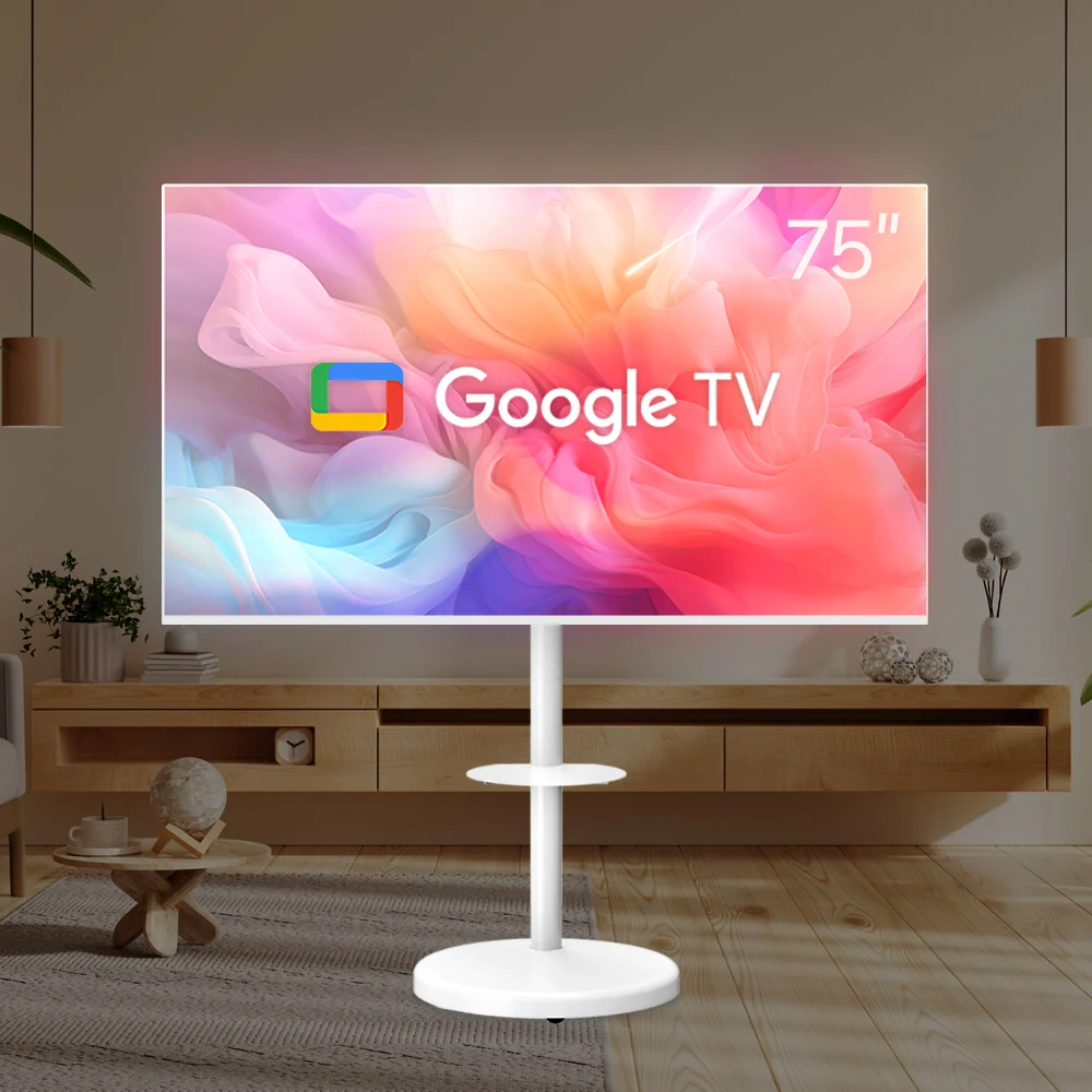 이노스 삼탠바이미 무빙티비 190cm(75인치) UHD 블랙+화이트 스마트 이동식 TV 중소바이미 기사방문설치 썸네일 5